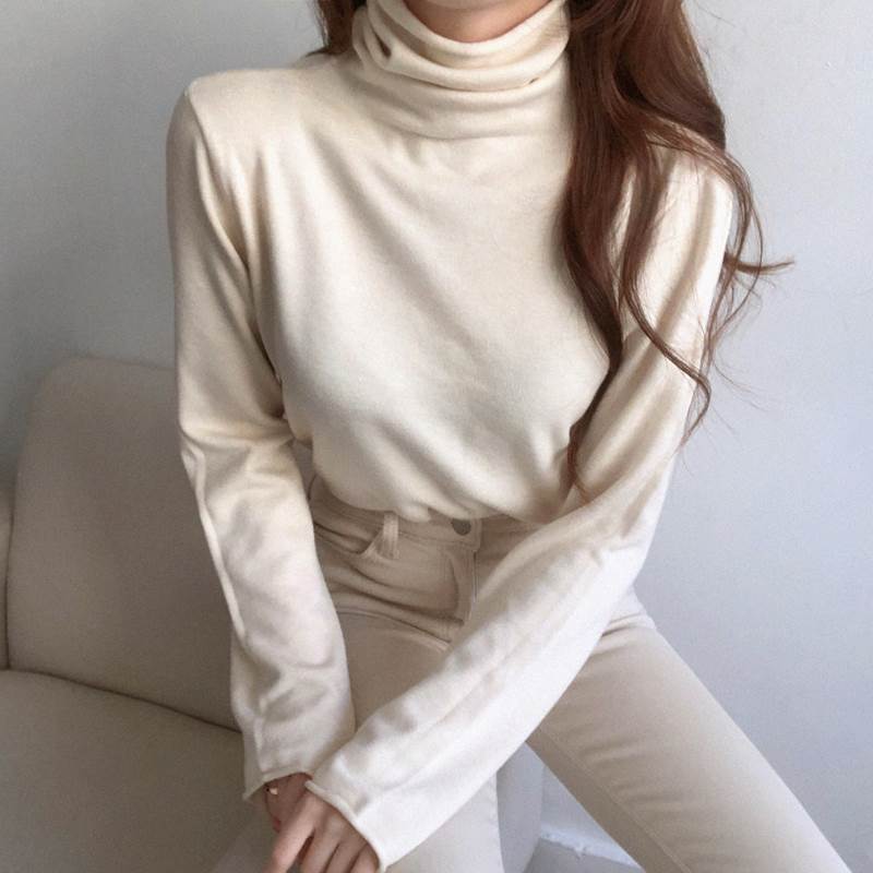 Rakuten - トップス デート きれいめ デート ニットソー 女性用 レディース 長袖 お出かけ 40代 シンプル 学生 デート 冬 女子会 通学 通勤 お洒落 トップス OL 細身 ふわふわ 上品 タートルネック 大人可愛い