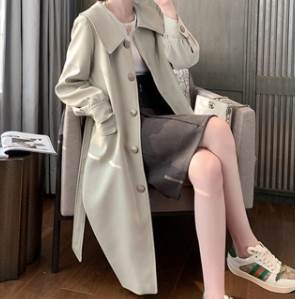 乐天商城 - アウター デート ポケット デート コート レディース 30代 長袖 お出かけ 20代 前開き 学生 デート 春 女子会 通学 OL ラブリー アウター 女性用 ストレート リボン お洒落 襟付き ウエストリボン