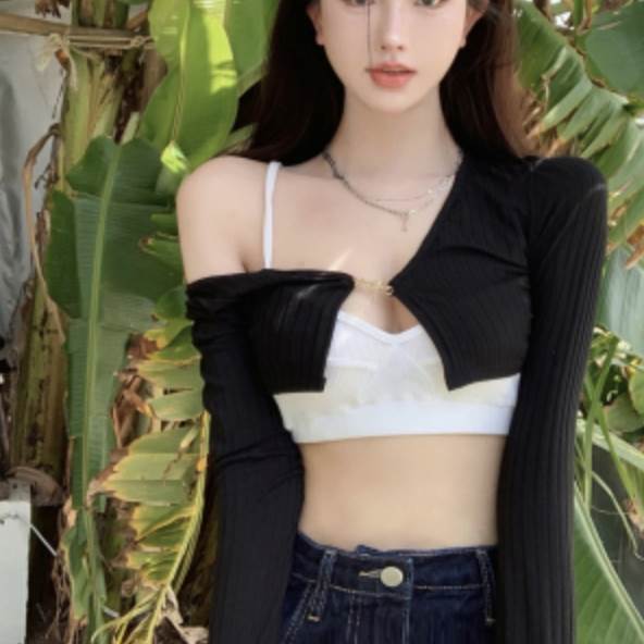 乐天商城 - トップス デート 大人可愛い デート カーディガン 存在感 主役級 ショート 30代 クール きれいめ 秋 20代 大人女子 OL 10代 夏 上品 トップス 春 袖あり 長袖 大人 ショート丈 かわいい