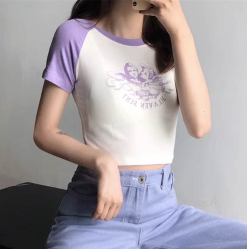 Rakuten - トップス デート タイト デート Tシャツ 個性的 こなれ感 ショート 20代 大人女子 細身 存在感 10代 おしゃれ 30代 夏 主役級 シンプル トップス クール 袖あり 半袖 きれいめ ショート丈 スリム