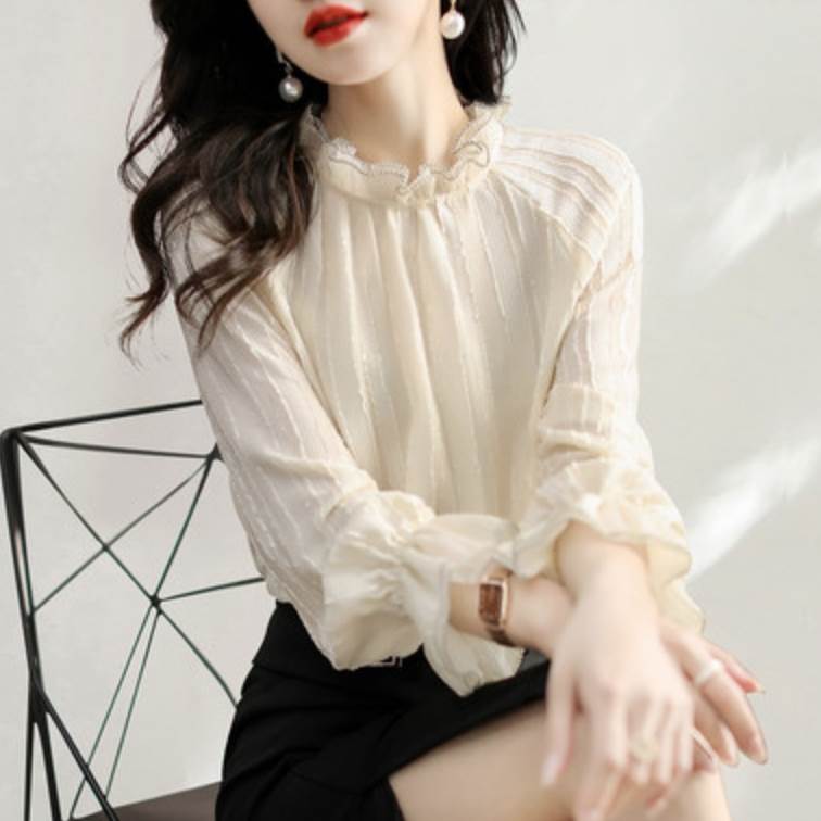 Rakuten - トップス デート きれいめ デート シャツ 春 存在感 カットソー 女性用 主役級 シンプル 20代 レディース こなれ感 女の子 30代 10代 おしゃれ トップス 秋 長袖 かわいい 上品 袖あり 大人可愛い