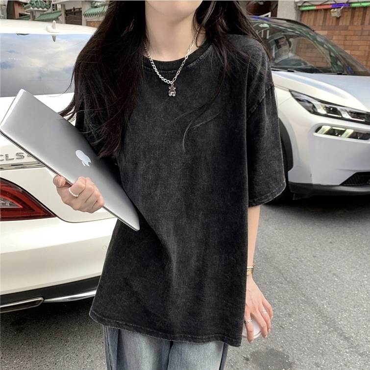 トップス Tシャツ かっこいい Tシャツ レギュラー丈 シンプル マニッシュ ルーズ クール 上品 ラフ モード系 綿 こなれ感 半袖 コットン 主役級 カジュアル トップス メンズライク モダン 襟なし ラウンドネック 大人 プルオーバー