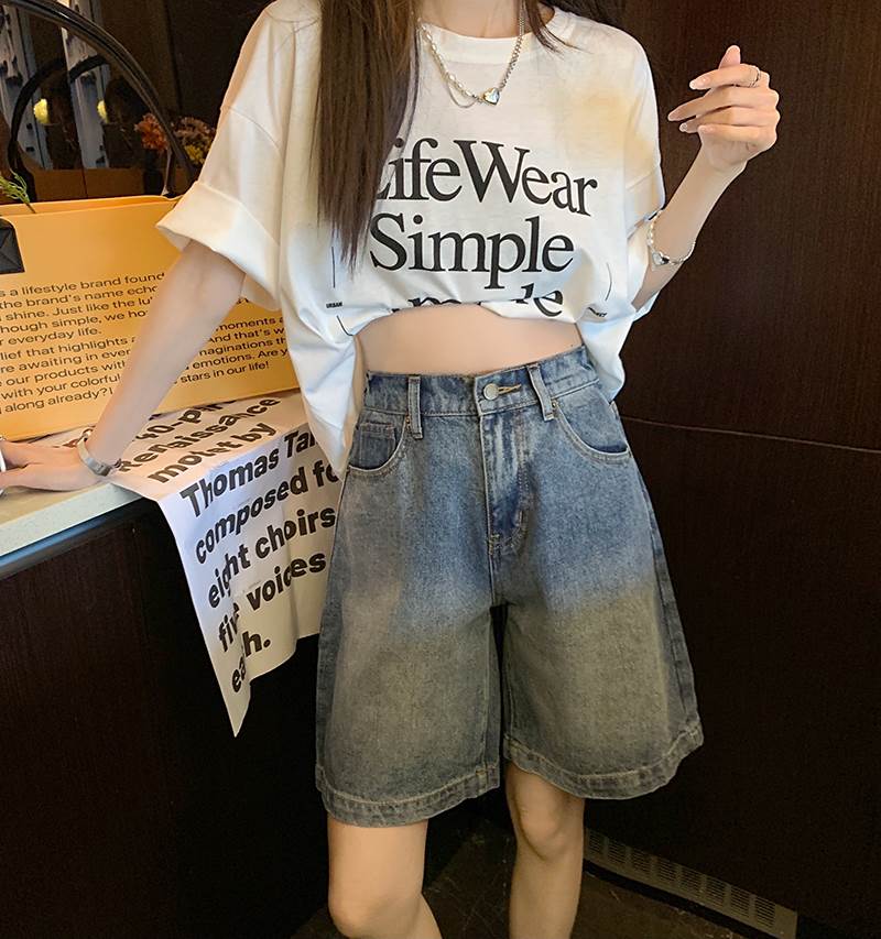 乐天商城 - ボトムス 女性用 かっこいい 女性用 デート カジュアル レディース ブルーデニム 10代 こなれ感 通学 シンプル 20代 ショート丈 ショート 大人 30代 パンツ ボトムス 学生 ママ 膝上 ボーイッシュ 夏 無地