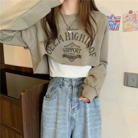 乐天商城 - レディース トップス かっこいい トップス Tシャツ シンプル モード系 文字 エレガント 上品 ラフ モダン プルオーバー こなれ感 袖あり ルーズ 存在感 カジュアル レディース クール 主役級 プリント 長袖 大人 ラウンドネック