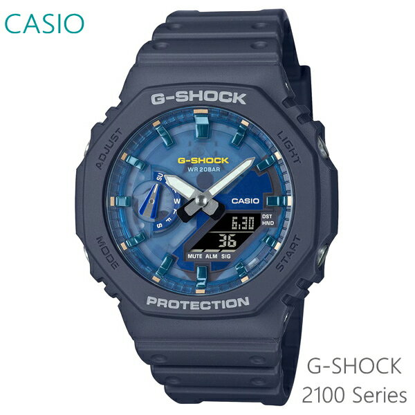 ga-2100 G-SHOCK CASIO 腕時計 ブルー カシオーク 楽天市場】カシオg-shock ga2100（文字盤カラーブルー）の通販