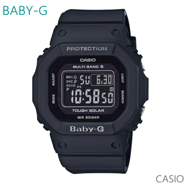 レディース 腕時計 7年保証 カシオ BABY-G ソーラー 電波 BGD-5000UMD-1JF 正規品 CASIO オールブラックのサムネイル