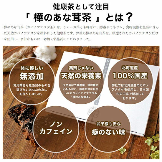 樺のあな茸茶（1g×30包）天然カバノアナタケ100％ ティーバックタイプ チャーガ茶 カバノアナタケチャ 酵素 ミネラル 食物繊維 国産 無添加 ノンカフェイン 健康茶　お茶｜チャーガ カバノアナタケ 健康茶 国産 北海道産　父の日 ギフト 贈り物