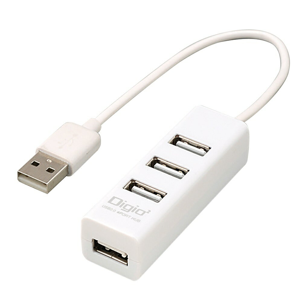 iJoV Digio2 USBnu 4|[g USB2.0 P[ǔ^15cm USB[qg ₷ zCg UH-2604W