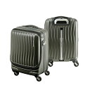 [FREQUENTER] スーツケース CLAM ADVANCE 46cm 34L 3.6kg　機内持込 TSAロック 4輪 静音 1-216 チャコールグレー1-216-46-CGR　エンドー鞄