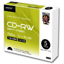 HIDISC データ用 CD-RW 1-4倍速5mmスリムケース入り5枚パック HDCRW80YP5SC HIDISC