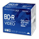 BD-R 6倍速 映像用 インクジェットプリンタ対応20枚 5mm スリムケース入り VVVBR25JP20SC-3P HIDISC