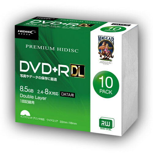 HIDISC DVD+R DL 8{Ή 8.5GB 1 f[^L^p CNWFbgv^Ή10~5Zbg XP[X HDVD+R85HP10SC-5P /X|[c/LO/Be/^/L^