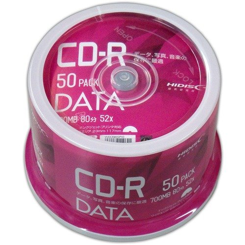 HIDISC CD-R メディア 1回データ保存用 