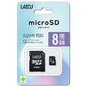 【ネコポス便送料無料】LAZOS microSDHCカード 8GB Class10 L-8MSD10