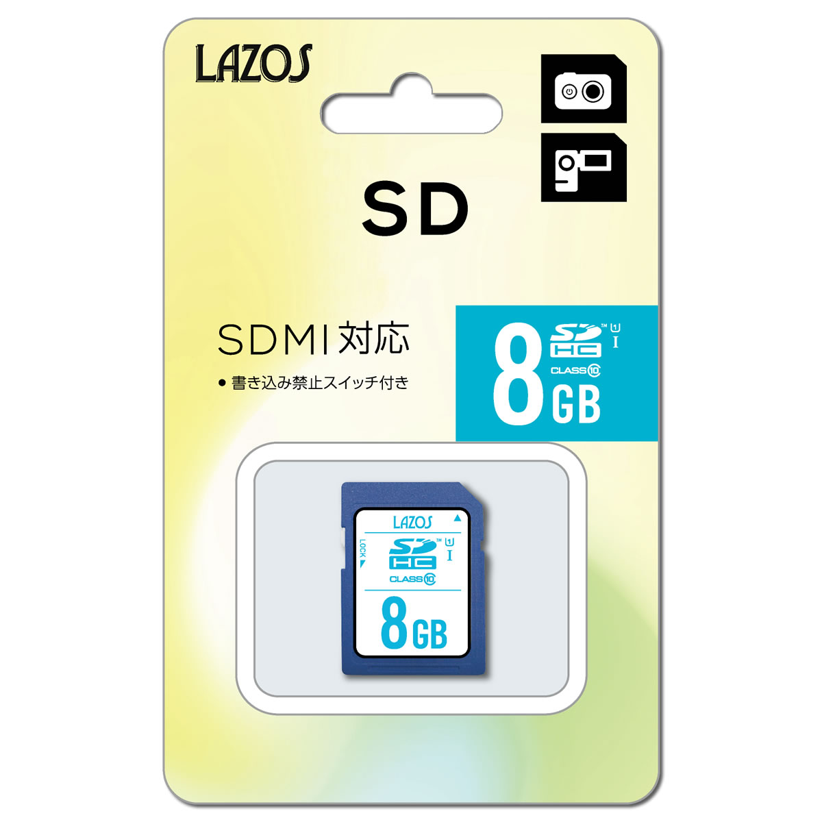 ylR|X֑zLAZOS 8GB SDHCJ[h CLASS10 L-8SDH10-U1
