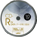 商品特長 ・CD-R700MB　データ用 ・1-52倍速 ・10枚スピンドルケース ・ホワイト ・ワイドプリンタブル