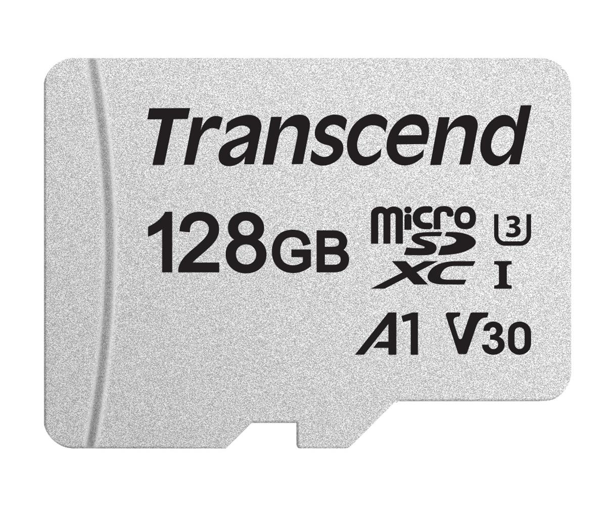 【ネコポス便送料無料】【正規国内販売代理店】トランセンド　128GB UHS-I U3 V30 A1 microSDXCカード(変換アダプターなし)　TS128GUSD300S