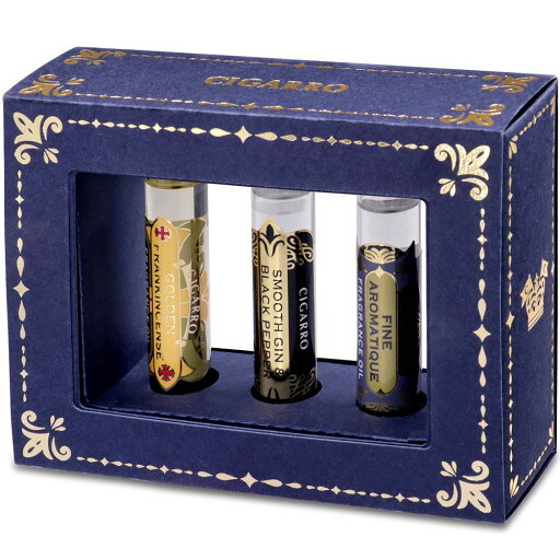 香水 メンズ 男性 CIGARRO シガーロ フレグランスオイル ロールオンタイプ ギフトセット 8ml×3本(ゴールデンフランキンセンス、ファインアロマティック、スムースジン&ブラックペッパー)フレグランス いい香り 香水 メンズ 男性 CIGARRO シガーロ フレグランスオイル ロールオンタイプ ギフトセット 8ml×3本(ゴールデンフランキンセンス、ファインアロマティック、スムースジン&ブラックペッパー)フレグランス いい香り