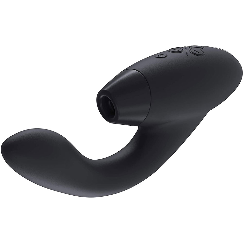 ブラック リラックス ギフト セルフ デュオ Duo マッサージ器 新型 女性 Womanizer 電マ小型 簡易マッサージグッズ 電動マッサージ ポイント10倍 ウーマナイザー Womanizer Black でんま デンマ 電気マッサージ器 ハンディ バイブ 電マ マッサージ 正規品 プレゼント