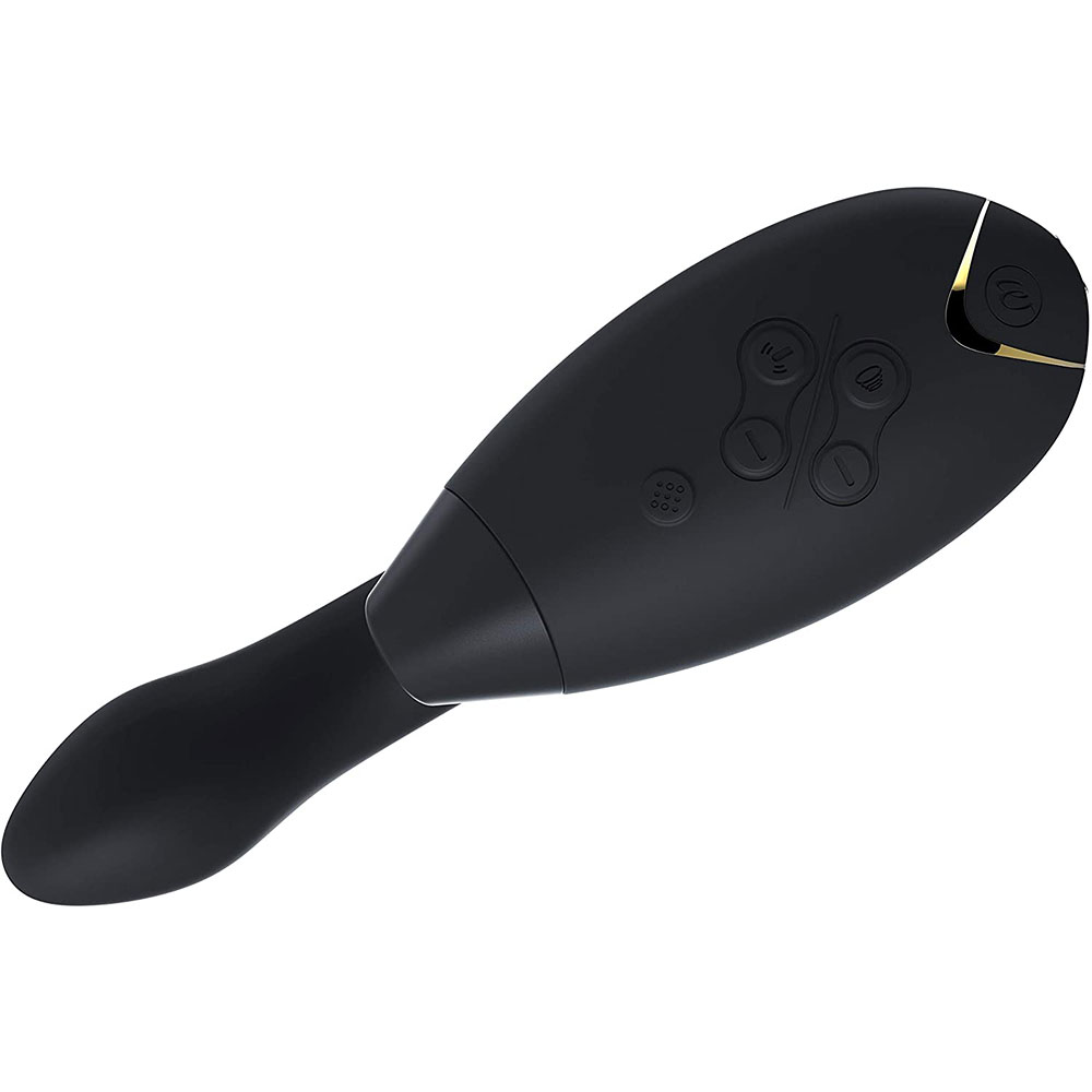 ブラック リラックス ギフト セルフ デュオ Duo マッサージ器 新型 女性 Womanizer 電マ小型 簡易マッサージグッズ 電動マッサージ ポイント10倍 ウーマナイザー Womanizer Black でんま デンマ 電気マッサージ器 ハンディ バイブ 電マ マッサージ 正規品 プレゼント
