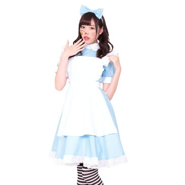 【Be★With】【AKIBAリボンメイド】 アリス あす楽 サイズM コスプレ メイド服 メイド ロリータ イベント ライブ服 パーティー 不思議の国のアリス