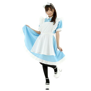 【ザ★歌謡祭】【おもしろい一体型アリス風コスチューム】コスプレ ハロウィン アリス風 メイド 衣装 宴会芸 コスプレ衣装 コスチューム 仮装 フリーサイズ