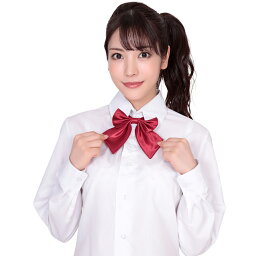 きゅん可愛スクールリボン ダークレッドクラシックサテン コスプレ リボン 女子高生 jk おしゃれ 制服 コスプレ衣装 コスチューム 仮装