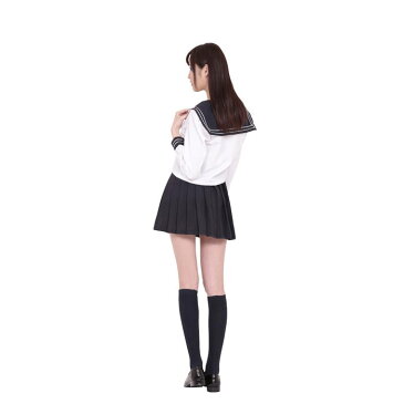 【A&T Collection】【AKIBA清純セーラー ホワイト 長袖】40%OFF あす楽 サイズM コスプレ 制服　セット セーラー服 アイドル かわいい 洗濯可