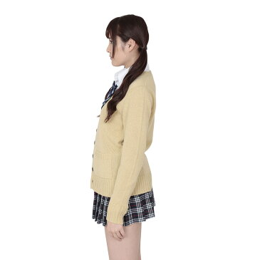 【A&T Collection】【しんぷる with カーデ　ベージュ】コスプレ コスチューム カーディガン 制服 女子高生 jk 洗濯可