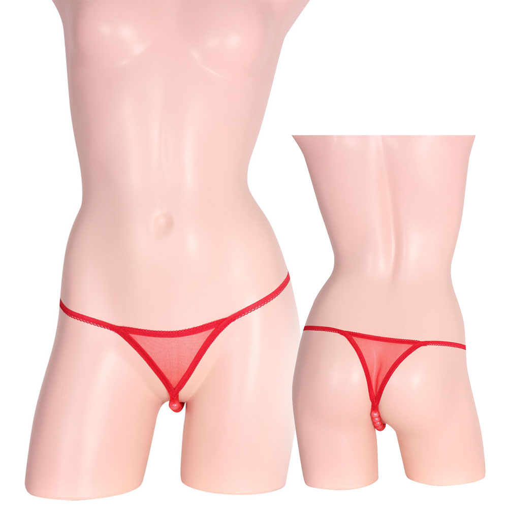 【アダルトパールレッドショーツ】 サイズM 下着 勝負下着 ショーツ レディース セクシーランジェリー 洗濯可