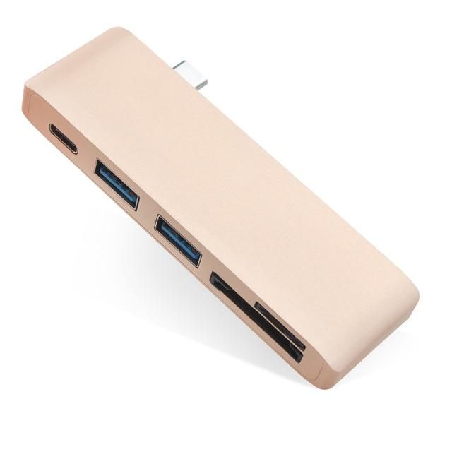 USB-C ハブ USB変換アダプタ Macbook - ゴールド 【在庫品】