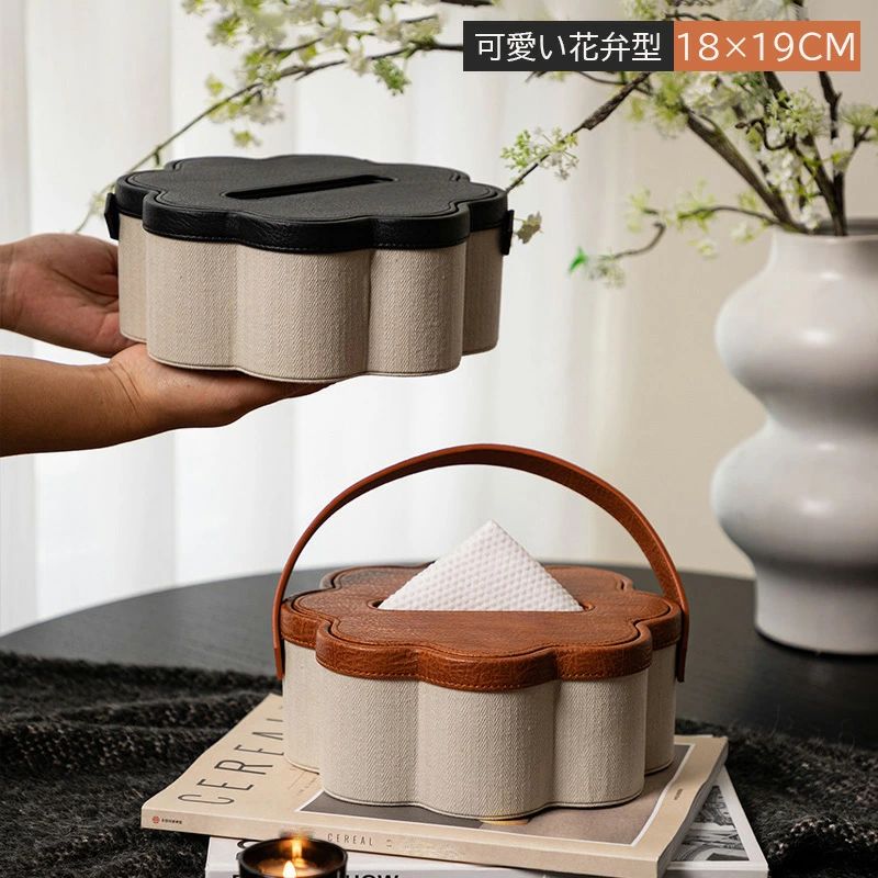 可愛いティッシュケース ティッシュ ケース カバー 花弁型 ティッシュ ケース かわいい ティッシュケース 北欧 ティッシュボックス おしゃれ レザー調 シンプル ティッシュ ケース カバー 雑貨 韓国インテリア