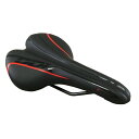 D515 スポーツコンフォートサドル 138x155mm ブラック/レッド 【自転車】【ロードバイク】【DDK】