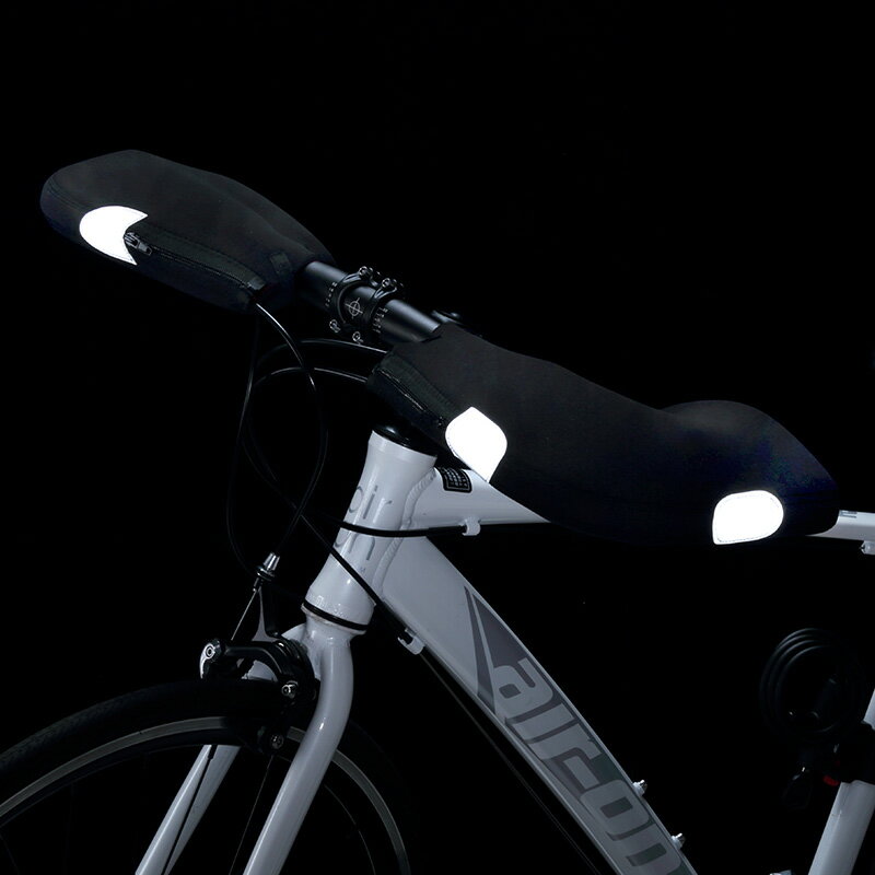 自転車 ハンドルカバー 防寒 クロスバイク用ハンドルカバー反射材付(ファスナー・...