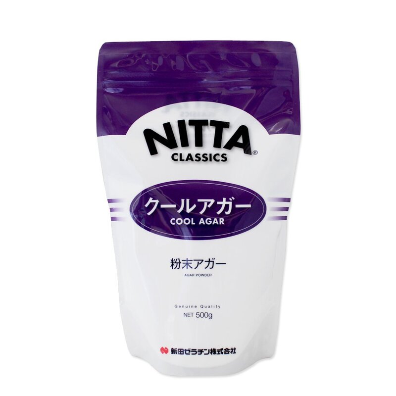 内容量:500g 原材料:ローカストビーンガム(11%)、カラギーナン(9%)、リン酸-カリウム(3%)、ぶどう糖(77%) 商品サイズ(高さx奥行x幅):260mm×30mm×150mm