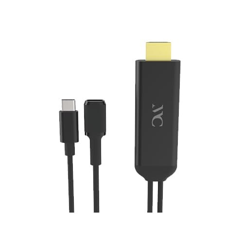 HDMI変換ケーブル iPhone専用 (電源) USB Type-C電源 5V 2A (ケーブル長)HDMIタイプA~USB-Cオス:約1m HDMIタイプA~USB-Cメス:約1m (カラー) ブラック