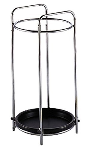 メーカー型番:0679h サイズ:W25×D25×H50.5cm 重量:約1600g 素材・材質:本体:スチール(クロームメッキ)、受皿:ポリプロピレン(再生樹脂) 製造国:中国 仕様:折りたたみ式、傘約8~10本位収納可能