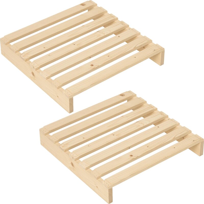 【商品サイズ(約)】幅50cm:50×50×9cm パレットベッド専用追加パレット2枚セット。 パレットを追加して枕元やベッドサイドに余白をつくることで、ベッドサイドランプを置いたり、本を置いたり、自分好みのアレンジが楽しめます。SNS映えにも◎ 【材質】天然木パイン材 【備考】・工具不要で連結パーツでつなげるだけの簡単組み立て/天然木のため節や木目の模様に個体差がございます