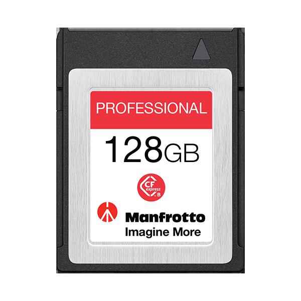 Manfrotto マンフロット プロフェッショナル CFexpressカード 128GB MANPROCFE128 8Kビデオをハイフレームレートでするのに最適 読出し最大1730MB /秒、書込み最大1540MB/秒