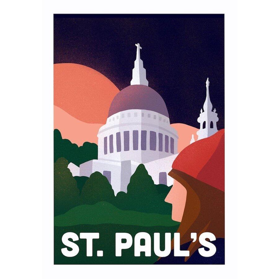St Paul's Cathedral A3 アート ポスター セントポール大聖堂 北欧 リビング Art Poster 2