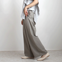 nod ワイド イージーパンツ (グレー)ボトムス ナチュラル ファッション 大きめ ゆったり シルエット Mサイズ Lサイズ シンプル かわいい お洒落 オシャレ ベーシック 30代 40代 50代 スタンダード コーディネイト カジュアル モード フォーマル 普段使い
