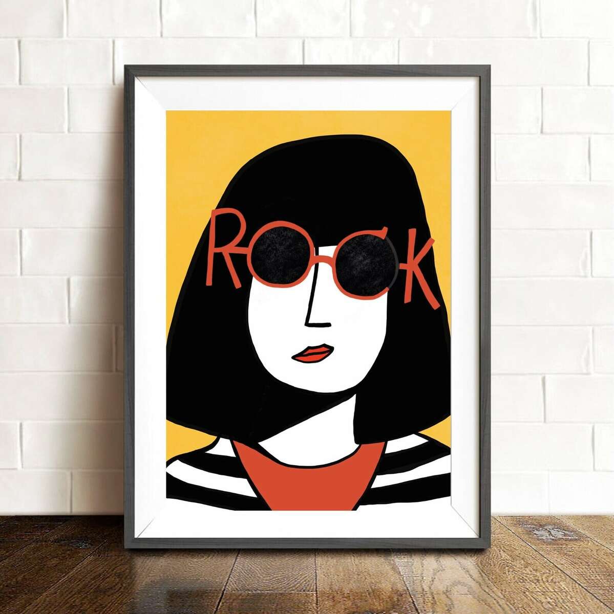 You rock illustration Print A3 アート ポスター 北欧 リビング Pop Art Poster