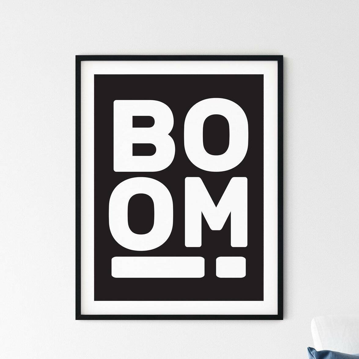 BOOM Typography Print A3 アート ポスター 北欧 リビング Pop Art Poster