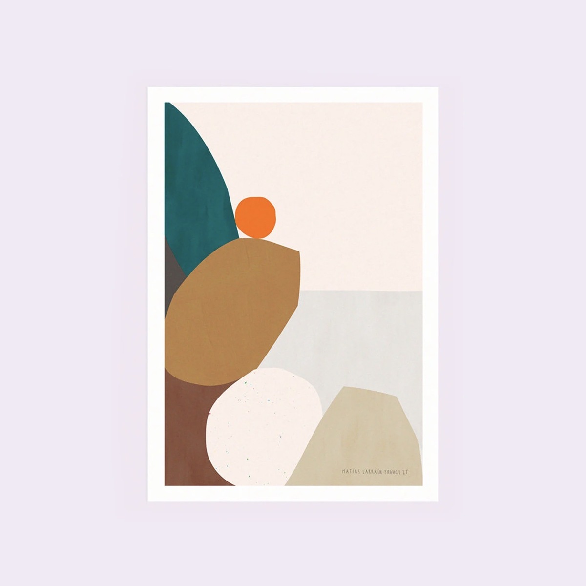 AU BORD DE LA MER wall art Print A3 アート ポスター 現代アート 自然 北欧 リビング キッチン ポップアート 壁掛け カフェ トイレ シンプル おしゃれ お洒落 かわいい イラスト アートプリント カラフル ナチュラル インテリア 縦長 デザイン オブジェ Pop Art Poster [3]