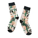 【IMPORT POP SOCKS】サウスアイランド クルーソックス | レディース 総柄 くつ下 靴下