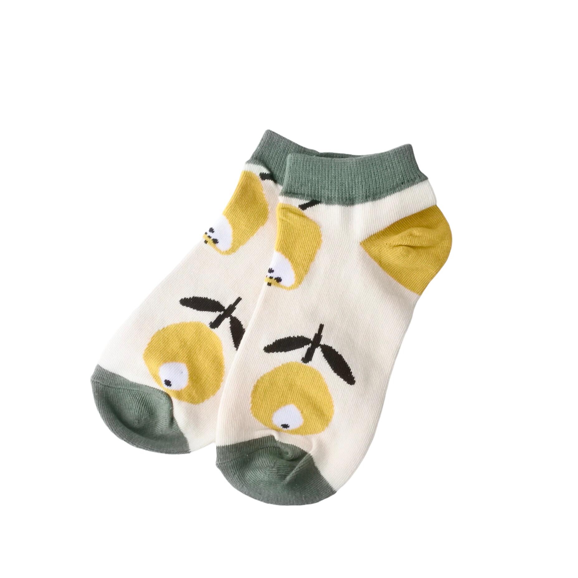 【IMPORT POP SOCKS】北欧 デザイン スニーカー ソックス (フラワー) 靴下 レディース 総柄 くつ下