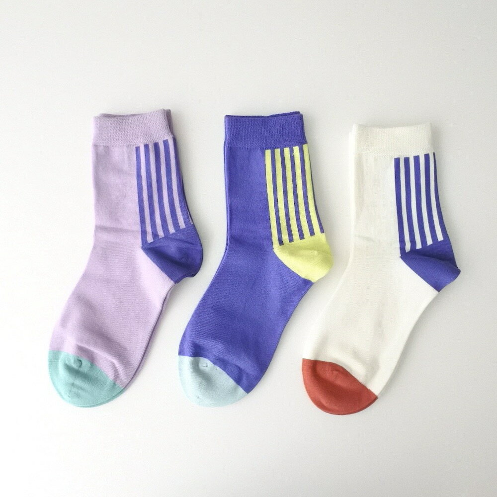 NICE MONDAY スニーカー ソックス 靴下 (3 colors) | ユニセックス レディース メンズ socks くつ下 カラフル ポップ