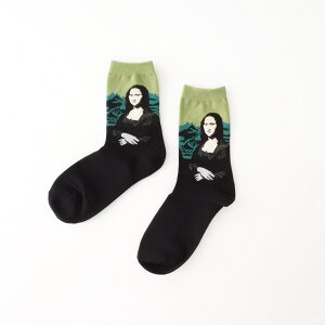 【IMPORT POP SOCKS】絵画モチーフ アート ソックス 靴下 (モナリザ) | レディース メンズ 名画