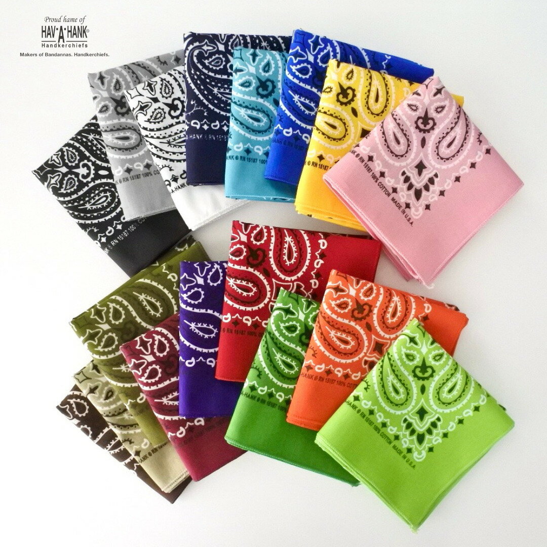 ＜ネコポス対応＞【HAV A HANK】ハバハンク　Open Center Bandana　オープンセンター・バンダナ