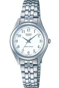カシオ ドレスウォッチ 日常生活防水 レディース アナログ 腕時計 文字盤 見やすい ホワイト 白 アラビア数字 (SD10JU08) おしゃれな メタル ステンレスバンド CASIO LADYS ANALOG カジュアル アナログ腕時計